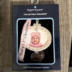 Baby’s First Christmas Collectible Ornament with euro crystals